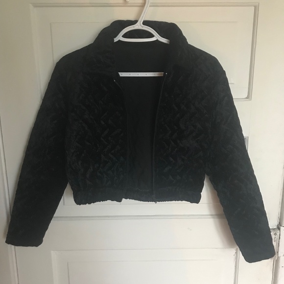Quilted velvet bomber S - Picture 1 of 4